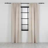 FLOSIA Fluffy Pom Pom Panel Curtain – Off White